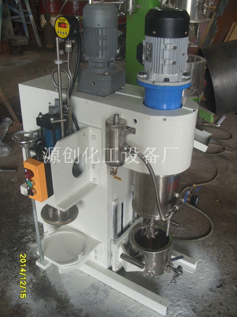 2L行星動力混合機(jī)配液壓出料機(jī)